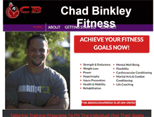 Tablet Screenshot of chadbinkleyfitness.com